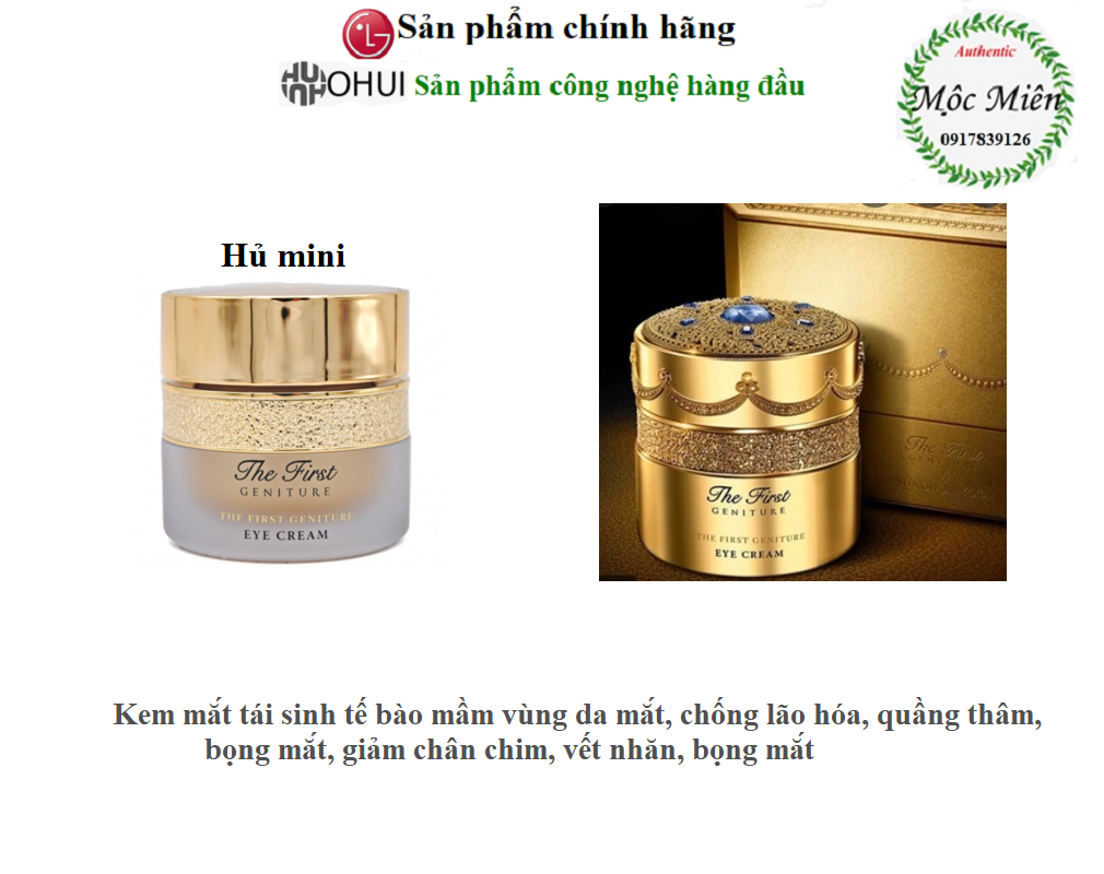 Kem mắt ohui tái sinh, tiêu diệt thâm bọng vùng da mắt hủ mini Ohui The First Eye Cream