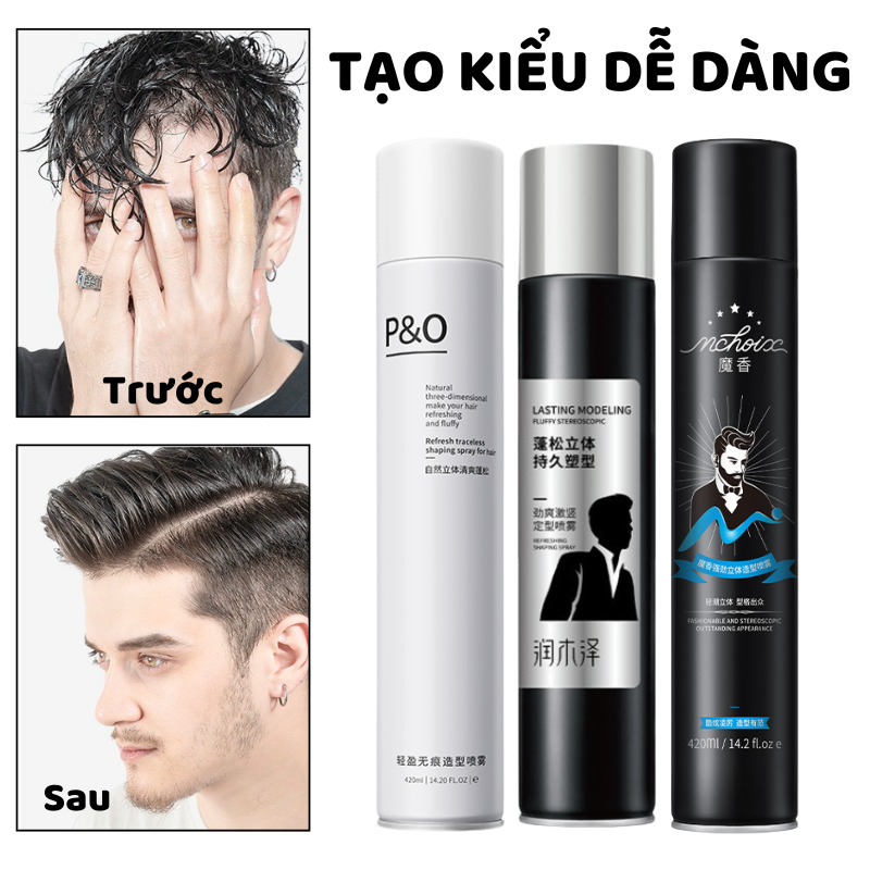 Gôm xịt tạo kiểu tóc hương nước hoa nhẹ nhàng runmuze 420ml dễ tạo kiểu, nhanh khô, lâu trôi, giữ nếp cực tốt, hương thơm tươi mát, tự nhiên