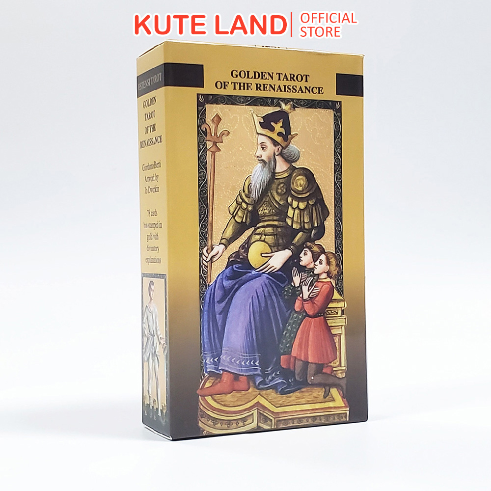 [Size Gốc] Bộ Bài Golden Tarot Of The Renaissance 7x12 Cm Tặng Đá Thanh Tẩy