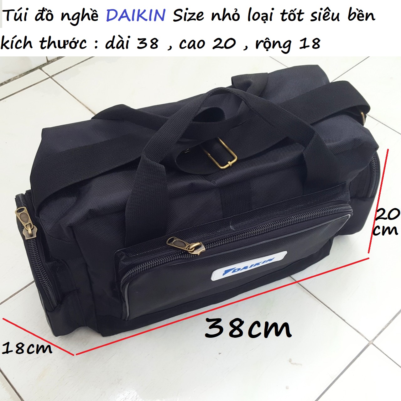 Túi đựng dụng cụ sữa chữa đồ nghề logo DAIKIN hoặc PNASONIC ngẫu nhiên ( 16inch ) loại tốt siêu dày