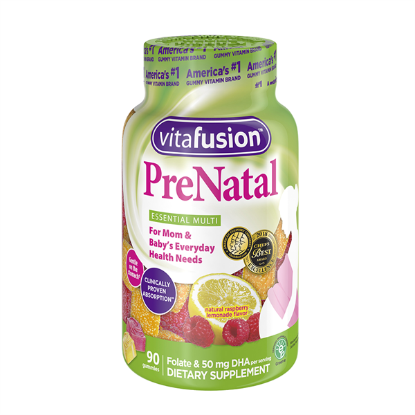 Kẹo dẻo Vitafusion Prenatal Multivitamin Gummies hương Chanh 90v- Mỹ 09/2021