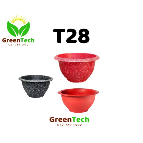Chậu Nhựa Trồng Cây T28, Chậu Giả Đá T28