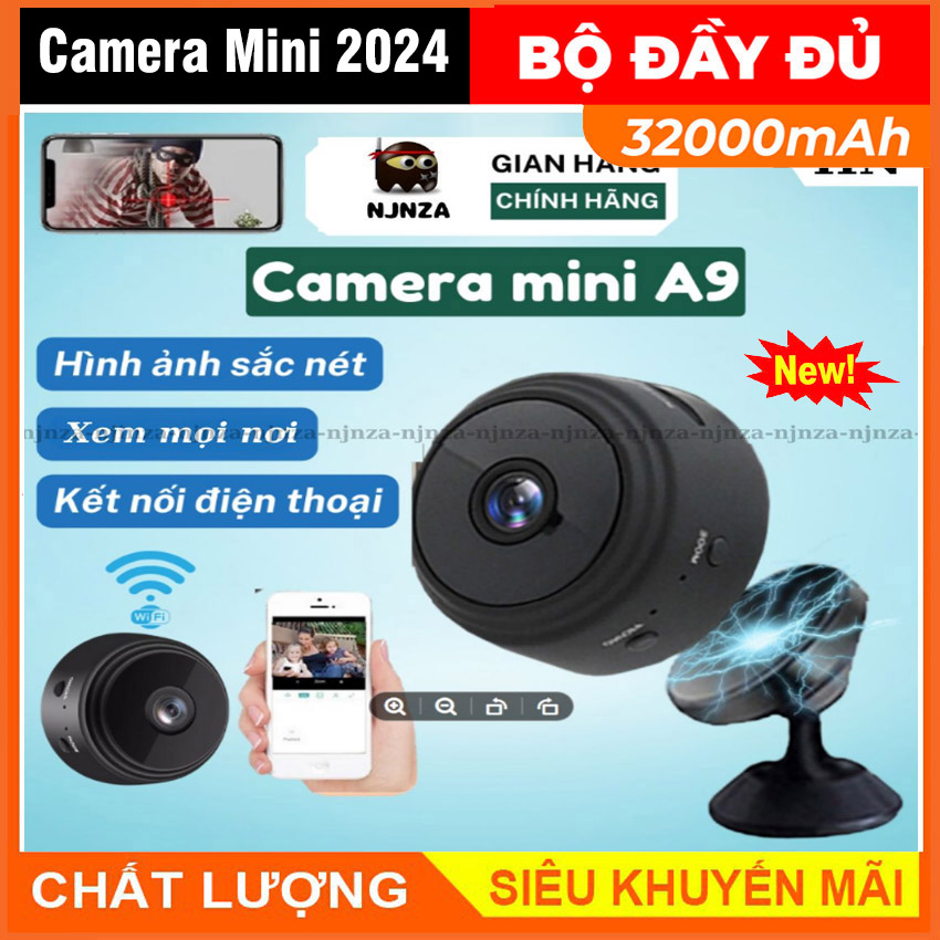 Camera Siêu Nhỏ , Camera Mini , Camera Mini Wifi A9 Full HD 1080PH - Ghi Hình Siêu Nét.Camera mini A9 giấu kín siêu nhỏ quan sát ban đêm HD.