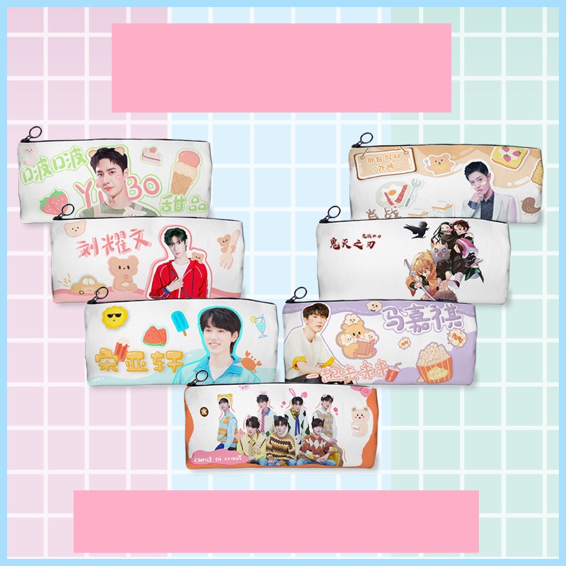 Túi đựng bút tf gia tộc tfboys tnt vương nguyên vương tuấn khải dịch dương thiên tỉ