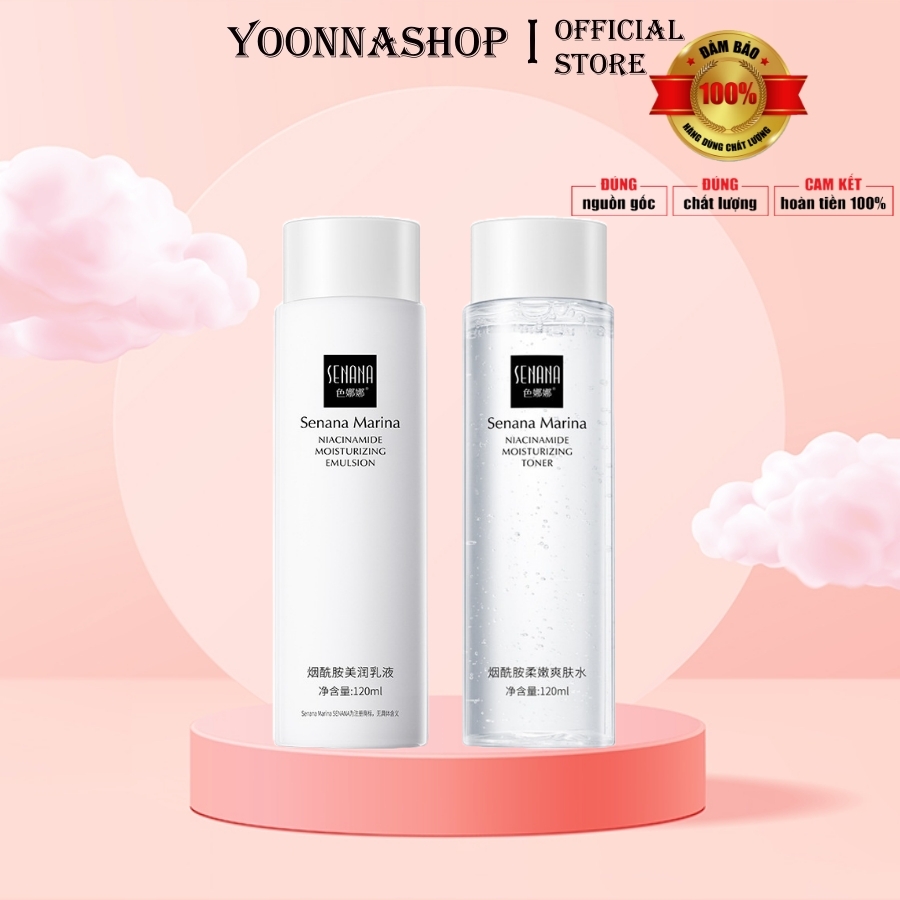 Nước hoa hồng Toner Niacinamide Senana 120ml trắng mịn da cấp ẩm se khít lỗ chân lông A186
