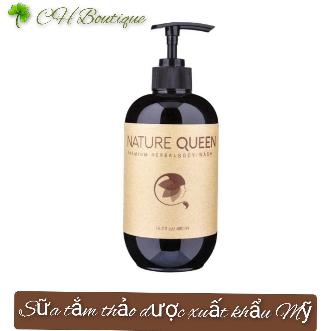 Sữa Tắm Nature Queen - Sữa Tắm Thảo Dược Gíup Da Mềm Mịn, Gỉam Mụn Trứng Cá Lưng, Gỉai Cảm, Phù Hợp Cho Phụ Nữ Mang Thai, CH Boutique