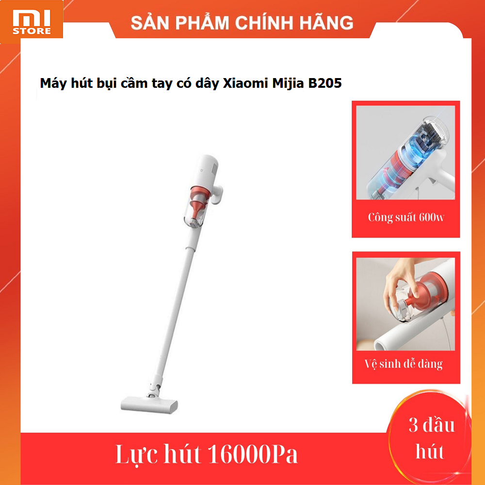 Máy hút bụi cầm tay có dây Xiaomi Mijia Mijia Gen 2 B205 /B210 lực hút mạnh 16000 PA - Chính hãng bảo hành 12 tháng