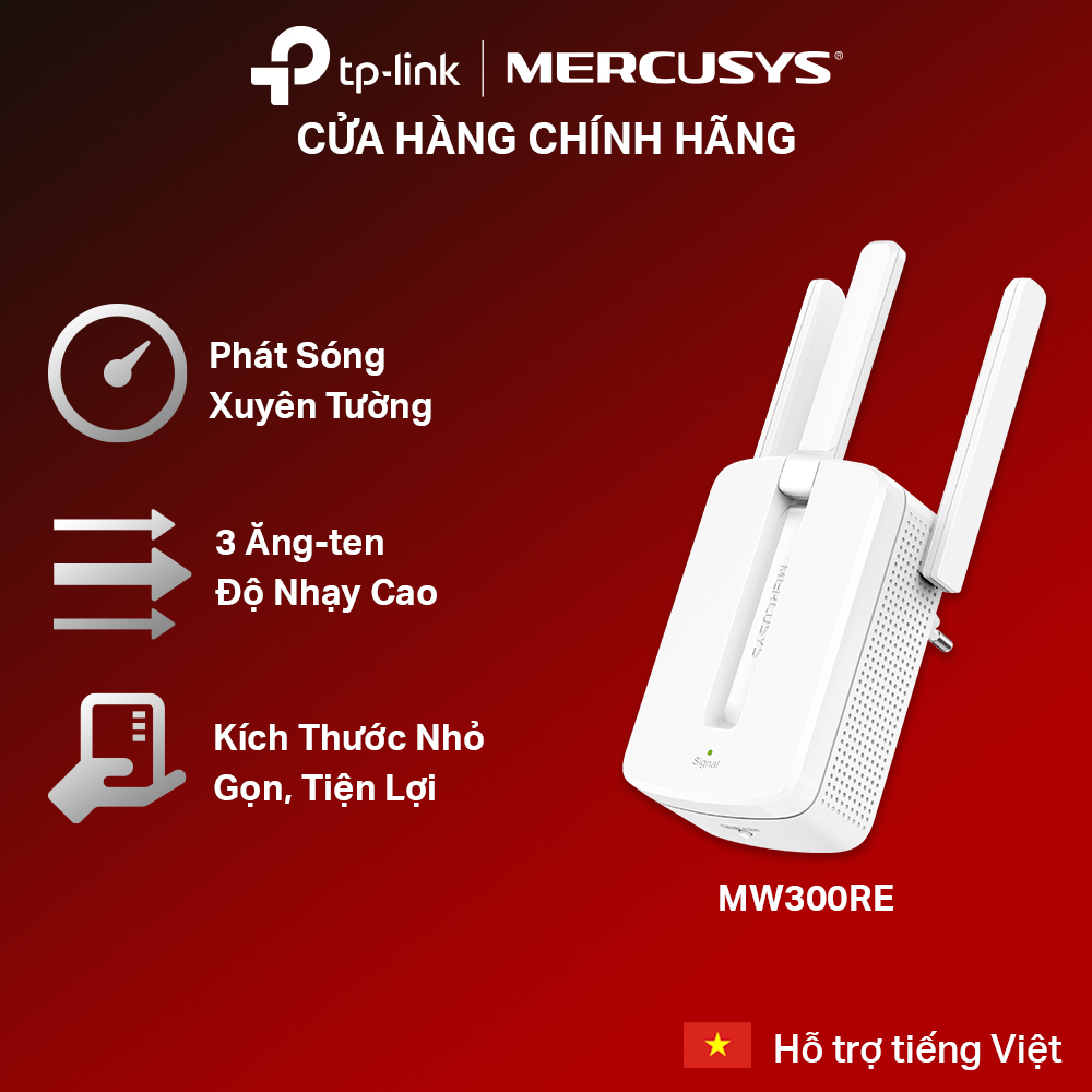 Bộ Mở Rộng Sóng Wifi Mercusys MW300RE / ME10 Chuẩn N 300Mbps