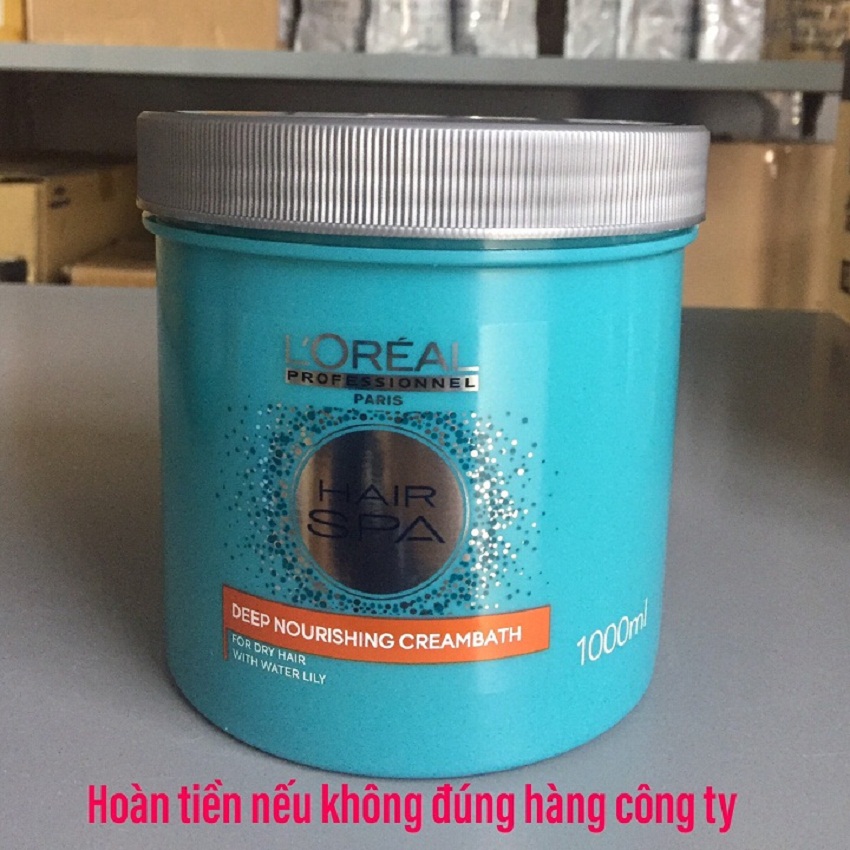 Dầu hấp ủ tóc Loreal Hair Spa Deep Nourishing Creambath suôn mượt 1000ml