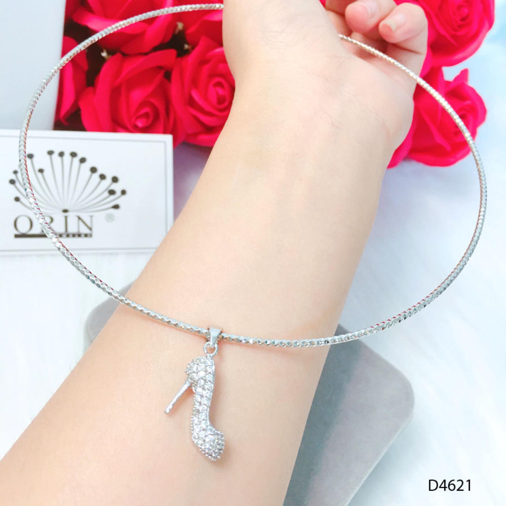 Kiềng cổ, vòng cổ, kiềng bạc mặt chiếc giày thiết kế cao cấp Orin D4621 - Long Tien