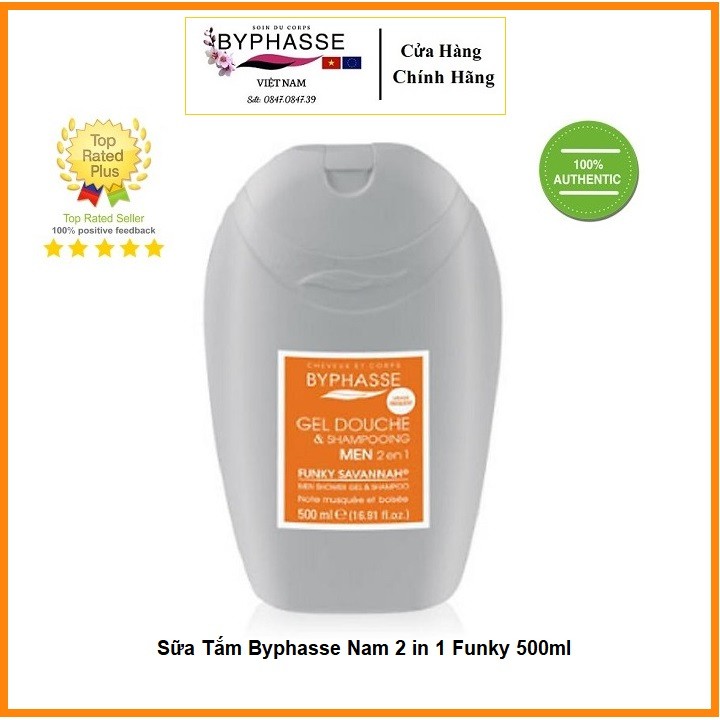 Sữa tắm nam byphasse 2 in1 funky savannah 500ml