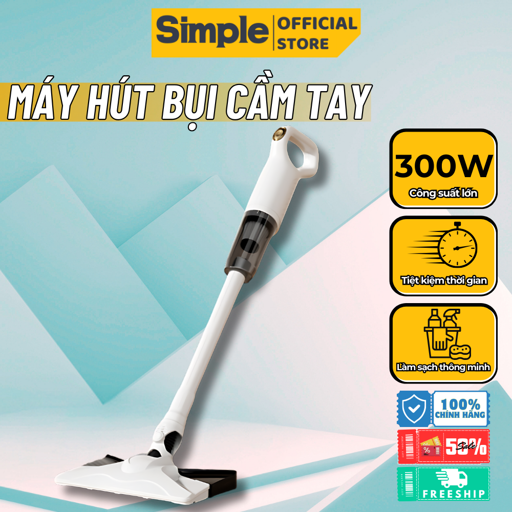 Máy Hút Bụi Cầm Tay, Máy Hút Bụi Không Dây Công Suất Lực Hút Mạnh Làm Sạch Mọi Ngóc Ngách, Máy Hút Bụi Hút Khô và Lau Nước