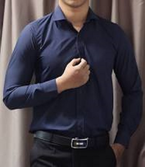 [HCM]ÁO SƠ MI NAM TAY DÀI FORM HÀN QUỐC VAỈ MỀM MỊN MÁT MÀU XANH ĐEN SIZE M-6XL TỪ 40-90KG)