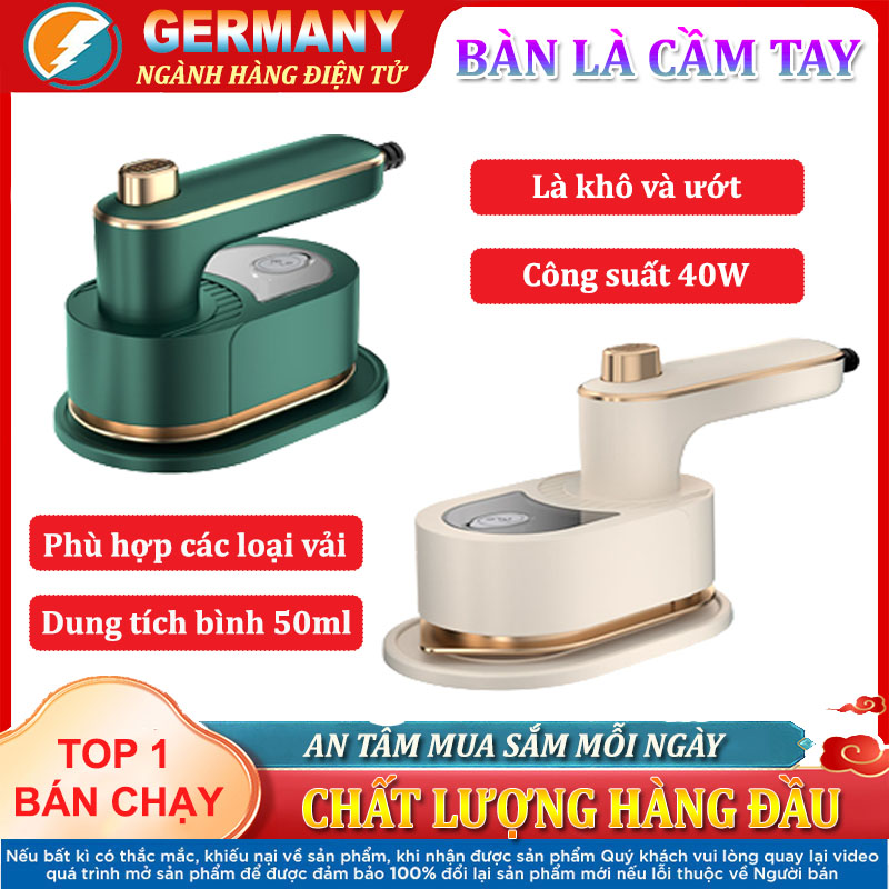 Bàn là hơi nước cầm tay công suất 40w, Bàn ủi khô tay cầm xoay 360 độ, Bàn là điện gia đình, bàn là du lịch