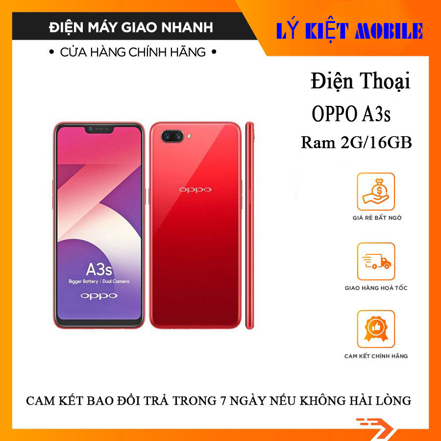 Oppo A3s ram 2gb/16gb máy chính hãng