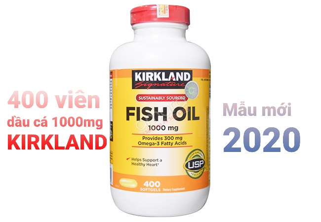 [HCM][400 VIÊN] Dầu cá KIRKLAND 1000mg Fish Oil