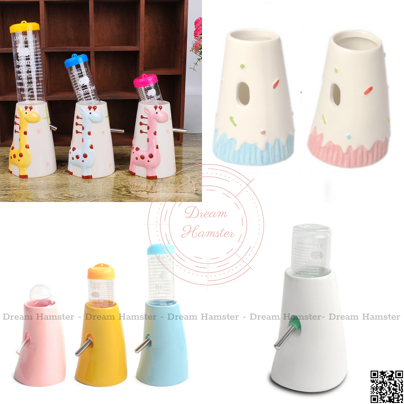 Tổng hợp các mẫu đế sứ để bình nước cho hamster và động vật nhỏ khác