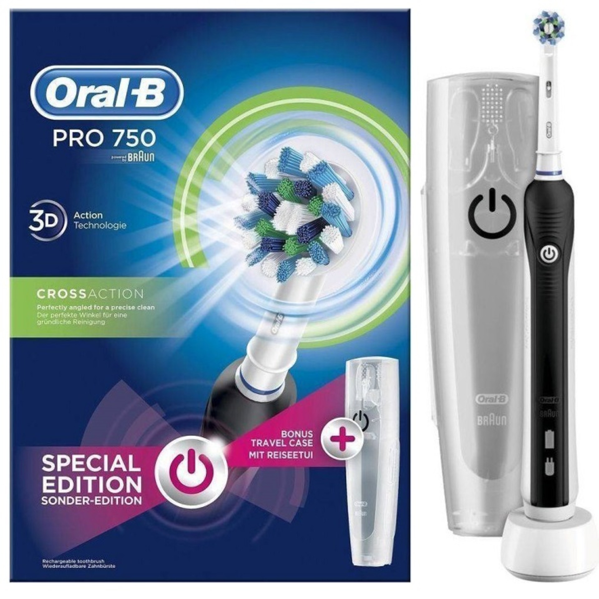 Bàn chải đánh răng điện Oral B Pro 750 CrossAction Special Edition