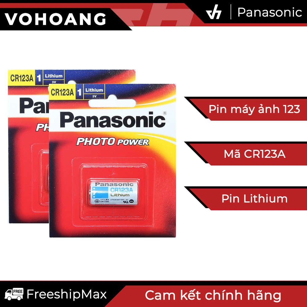 Pin máy ảnh panasonic cr123a - 2 viên - lithium 3v