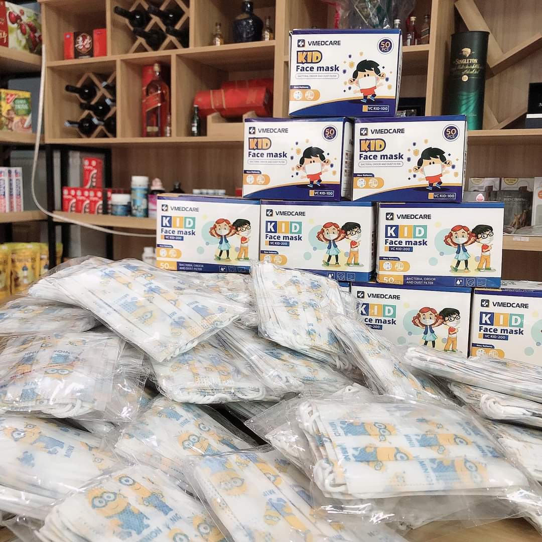 [HCM]Set 10 khẩu trang y tế kháng khuẩn 3 lớp mẫu hoạt hình cho bé Hàng Việt Nam - Khẩu trang y tế cho bé