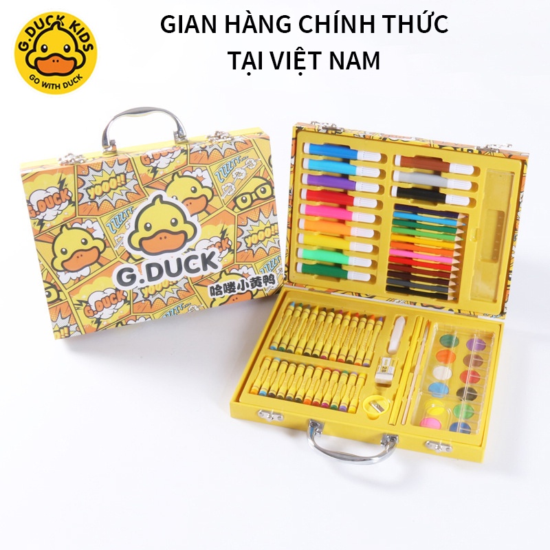 Bộ Bút Tô Màu Cho Bé Tập Tô Học Vẽ Hộp Bút Màu Nước Con Vịt 67 Chi Tiết