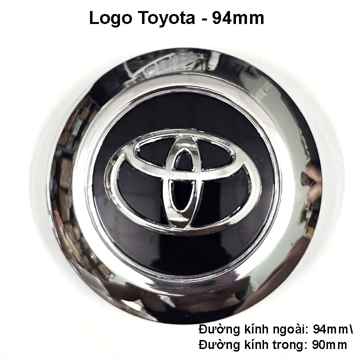 Logo, chụp mâm xe toyota, đường kính 94mm – Nắp chụp mâm xe đường kính 94mm, chụp mâm xe Land Cruiser 94mm.