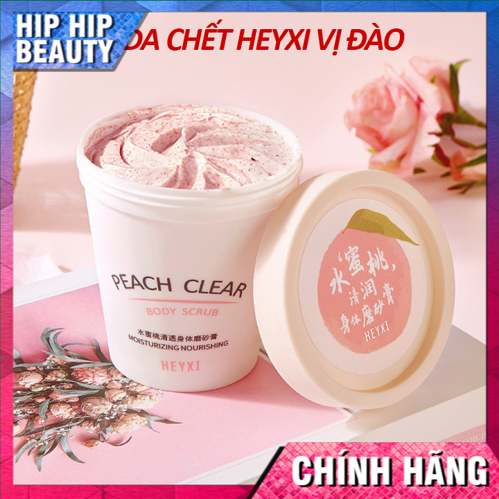 Tẩy Da Chết Toàn Thân Heyxi vị Đào - Tẩy da chết body làm trắng và loại bỏ mụn, bật tông hiệu quả sau 5 ngày dùng tẩy tế bào chết loại bỏ da sạm màu cho làn da trắng hồng tự nhiên giảm thâm hiệu quả- Mỹ phẩm nội địa Trung A43