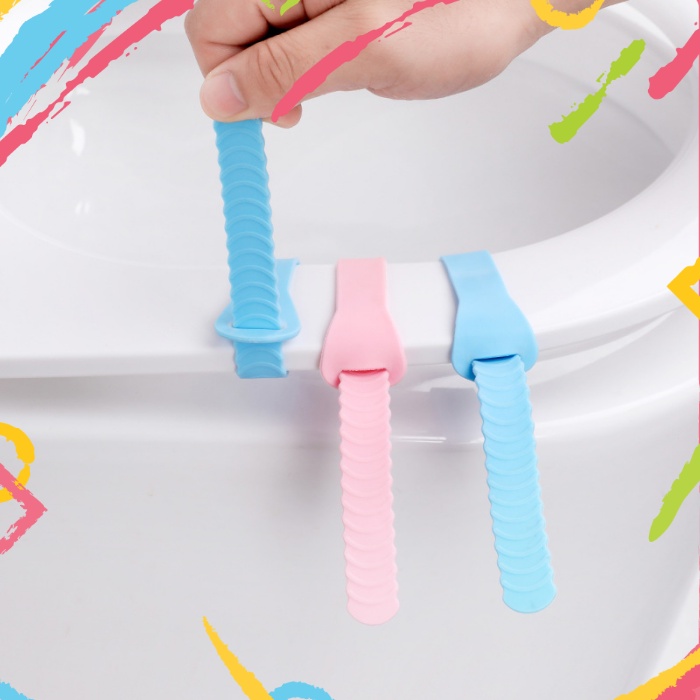 Set 4 dây nhấc nắp bồn cầu vệ sinh bằng silicone