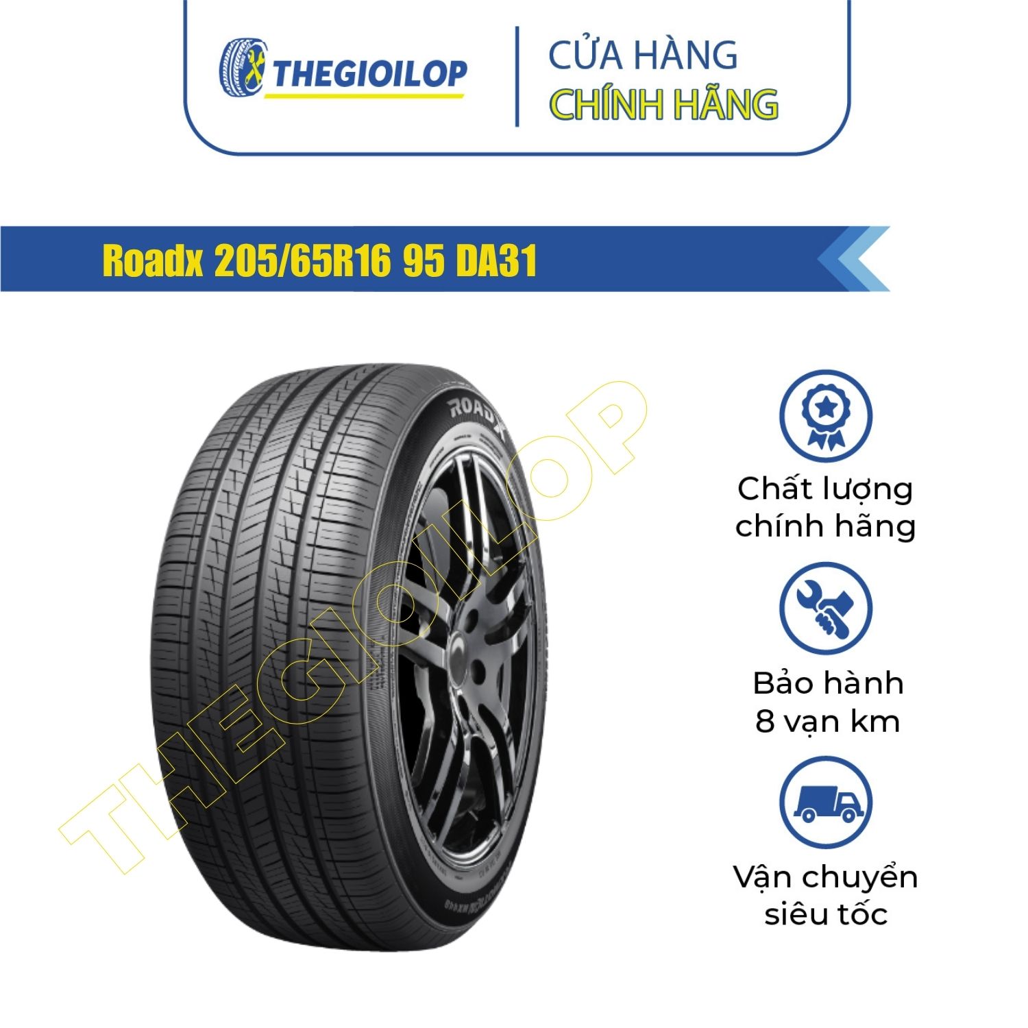 Lốp xe ô tô Roadx 205/65R16 95 DA31 - Lắp xe Toyota Innova