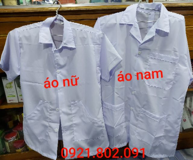áo blu nam nữ dáng ngắn áo y tế / áo bác sĩ)