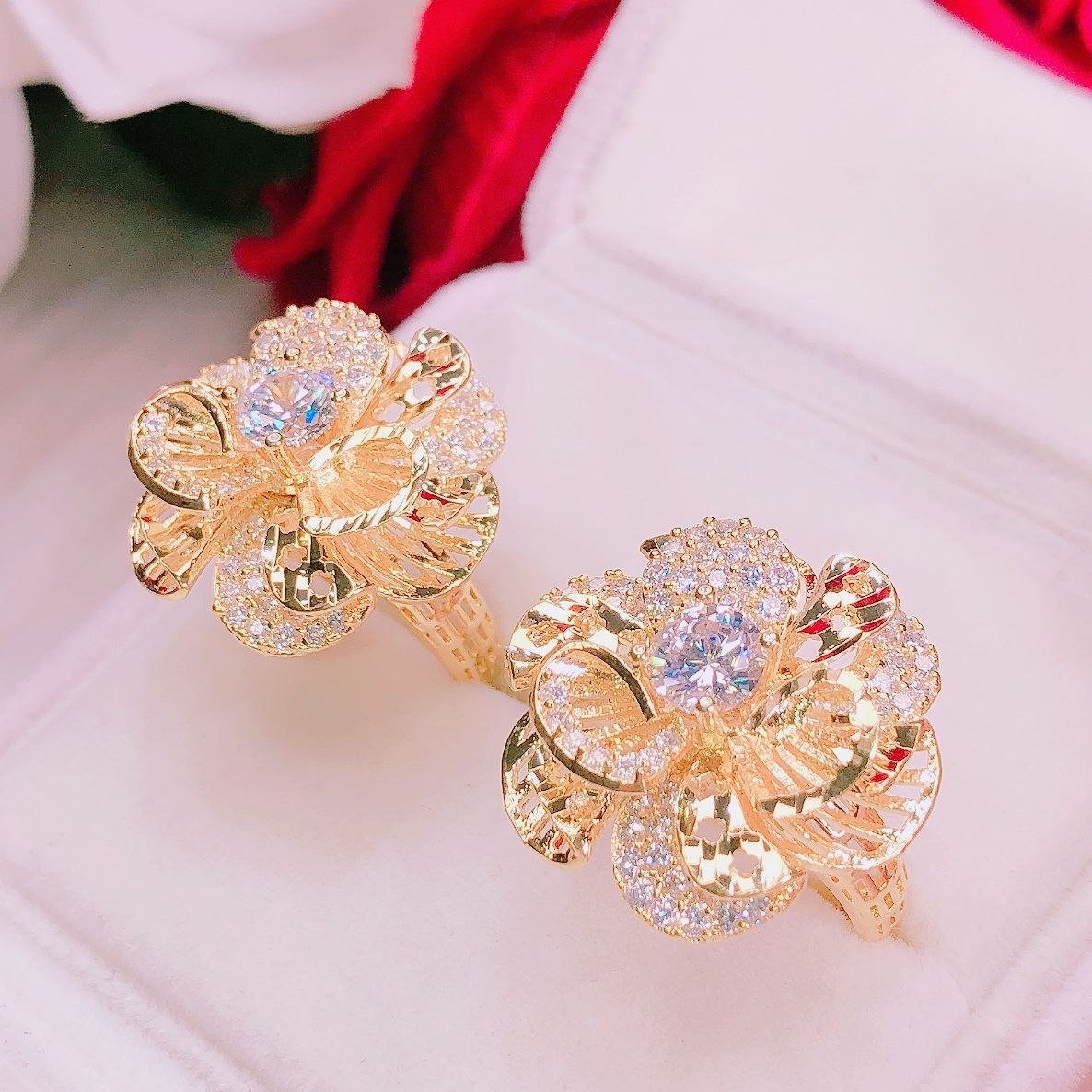 Nhẫn nữ đẹp, nhẫn nữ vàng trắng, nhẫn bạc Ý xi kim, nhẫn đá phale cao cấp, nhẫn kim cương sang trọng, nhẫn vàng non 24k, nhẫn vàng cưới, nhẫn đá phong thủy, nhẫn thời trang nữ - Trang sức GADO NM0433 CAM KẾT KHÔNG ĐEN