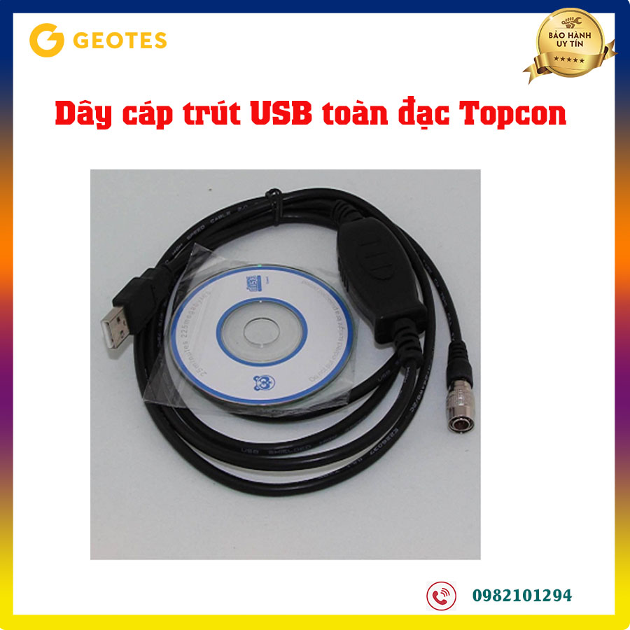Dây cáp trút máy toàn đạc Topcon - Dây cáp trút USB Topcon