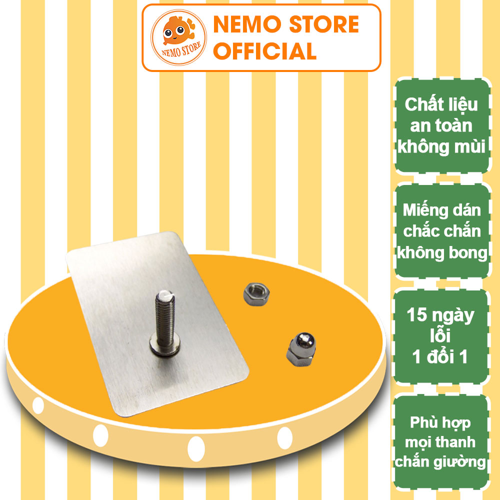 Miếng dán thanh chắn giường chuyên dụng loại bằng nhựa và inox - Nemo store