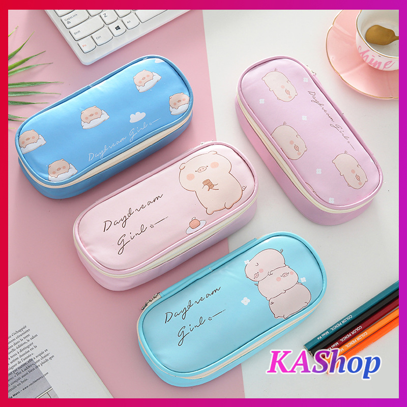 Hộp bút Heo hồng cỡ lớn nhiều ngăn cực đỉnh - KAShop