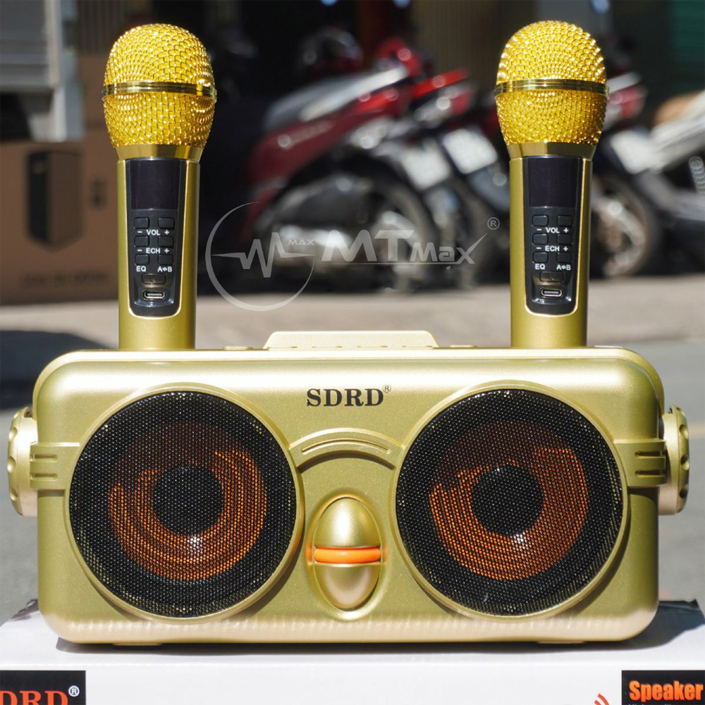 [Tặng kèm 2 Mic ] Loa Karaoke Mini SDRD 326 Công suất 20W Sạc pin cho micro ngay trên loa - Chỉnh EQ, Echo, Vol ngay trên micro - Kết nối Bluetooth, AUX, USB, TF card - Loa xách tay du lịch cực chất - Bảo hành 12 Tháng