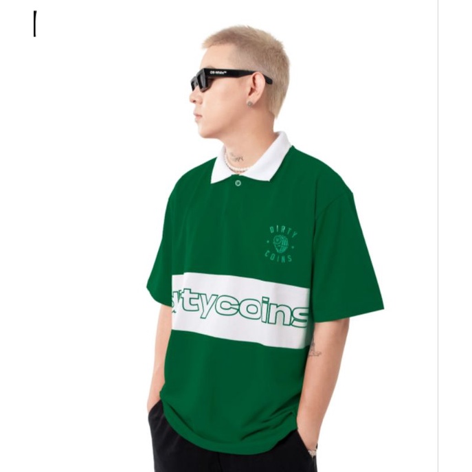 Áo Polo Dirty coins - Xanh Lá - Local brand