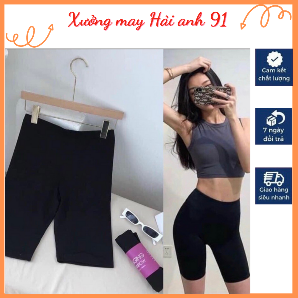 Quần Legging Lửng, Quần Legging Đùi Nữ thun mỏng nâng mông