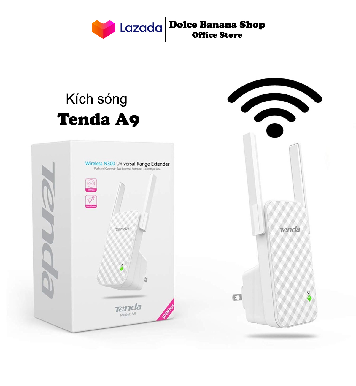 [HCM]Bộ kích Sóng Wifi Cực MạnhPhủ sóng toàn bộ không gian nhà của bạn Tenda Bộ kích Sóng Wifi A9 Chuẩn N 300Mbps - Hãng Phân Phối Chính Thức - Bảo Hành 12 Tháng