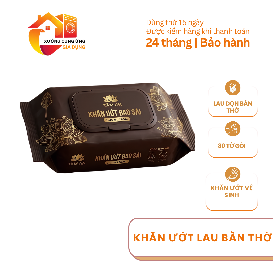 Khăn ướt lau bàn thờ bao sái, khăn ướt vệ sinh bàn thờ tiện lợi, làm sạch bụi bẩn và vật phẩm thờ cúng