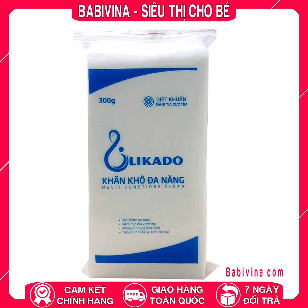 Khăn Đa Năng LIKADO 300g (15x20cm) 270 Tờ