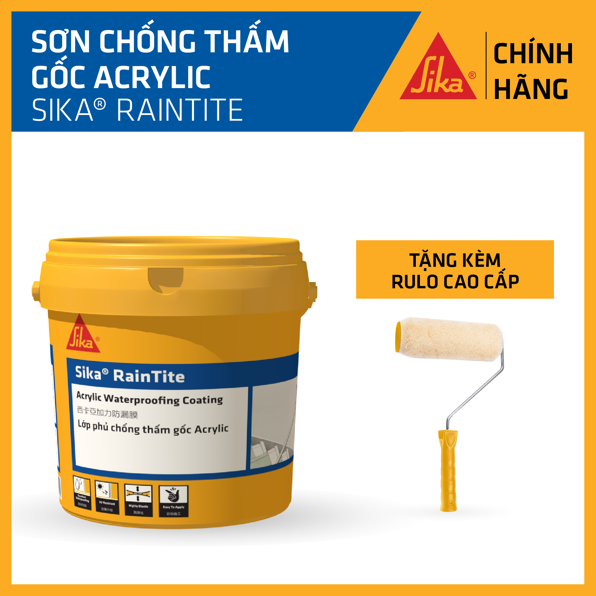 Sika - Sơn chống thấm tường ngoài Sika ® RainTite