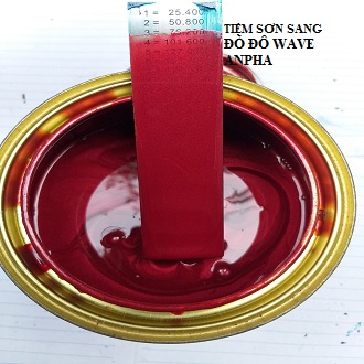 1 lạng màu đỏ đô 1 thành phần cho xe wave anpha dùng sơn dặm, sơn nguyên xe honda wave an pha và nhiều màu xe khác