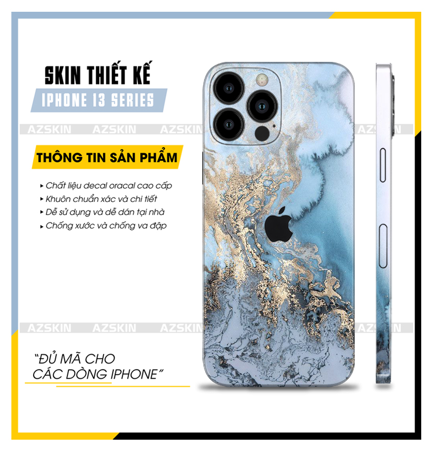Miếng Dán Skin IPhone 13 Mini/13/13 Pro/13 Pro Max Chủ Đề Hình Nghệ Thuật |SK_IPNT10| Dán Full Lưng Viền, Dễ Dán Tại Nhà
