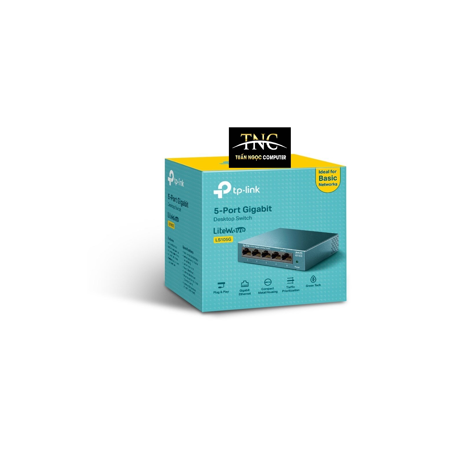 Bộ chia mạng switch 5 cổng tplink ls105g gigabit vỏ kim loại