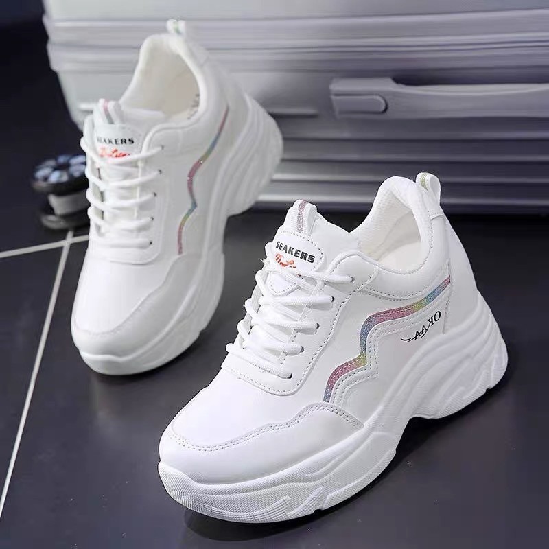 Giày thể thao nữ độn đế 6 viền KO siêu phẩm
