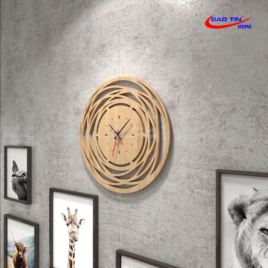 Đồng Hồ gỗ treo tường CNC BT004