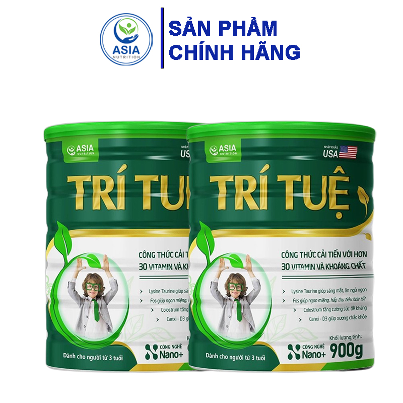 Combo 2 hộp sữa bột Asia Nutrition Trí Tuệ 900g tác dụng ăn ngon