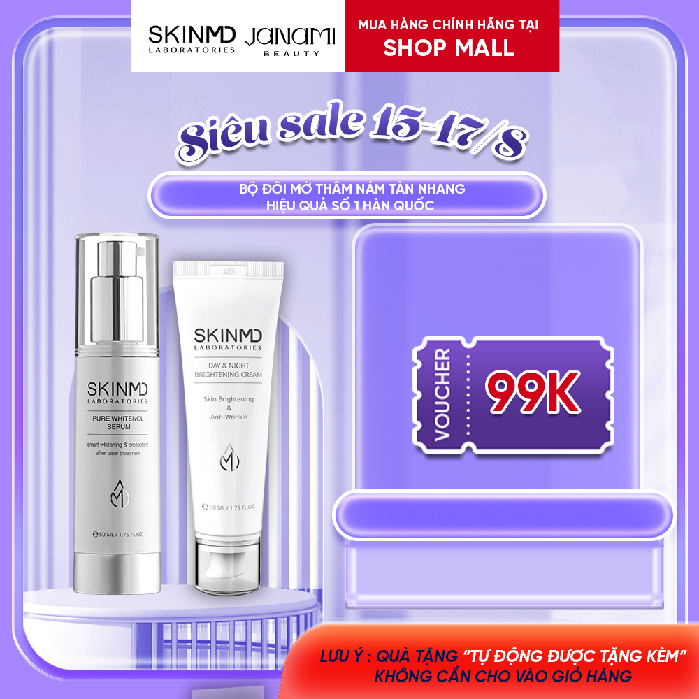 Combo ngừa nám skinmd và tạo hương cơ thể tự nhiên làm đẹp da, chống lão hóa Bella Fora Nhật Bản