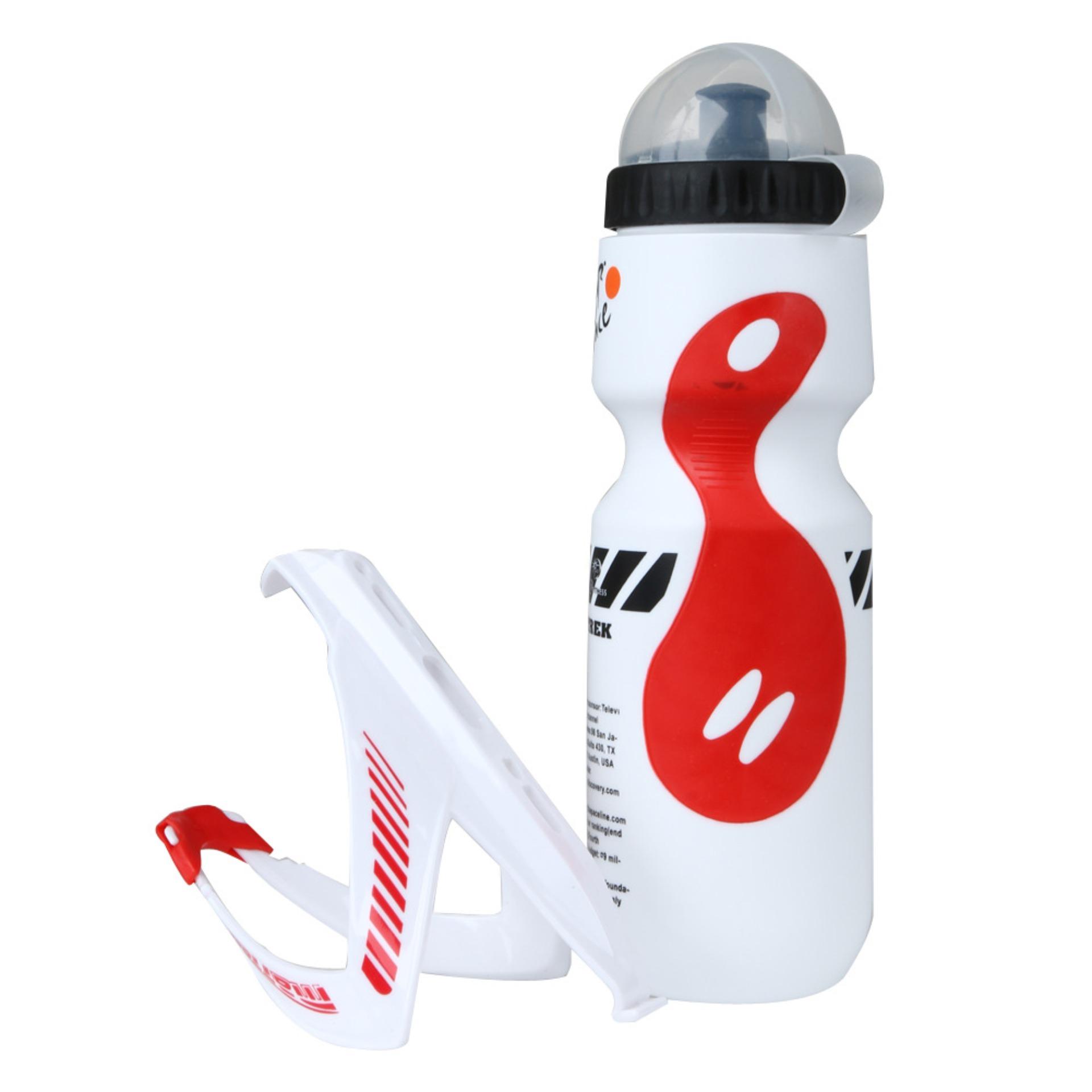 Giá đỡ bình nước xe đạp chất liệu nhựa mới + Bình đựng nước Discovery chất liệu cao cấp + 02 vít lắp vào xe đạp B03