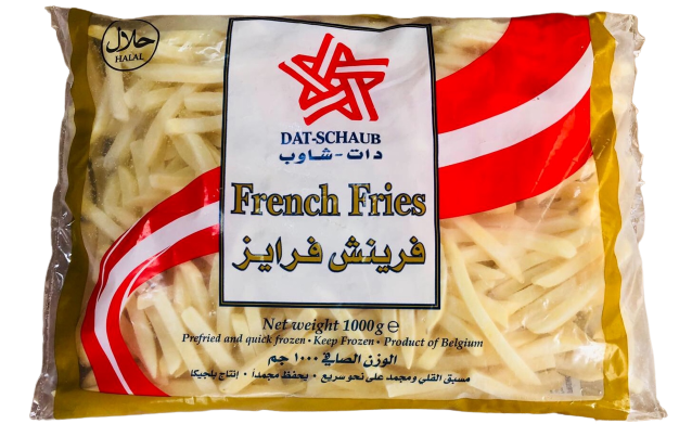 Khoai tây đông lạnh cọng nhỏ 7mm*1kg/ khoai tây chiên dat-schaub nhập kkẩu bỉ/ french fries dat-schaub - nk bỉ